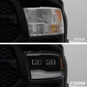 Ram 2500 Headlights - Front - FORM Lighting - Sequential LED Projector - Black - `09-`18